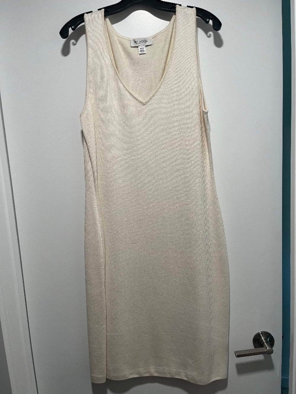 St John Cream Knit Dress